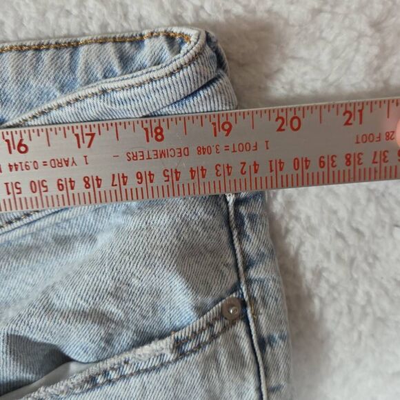 Aeropostale Women's Distressed Mid-rise Ankle Straight Denim Jeans Blue Size 14R - Picture 4 of 9